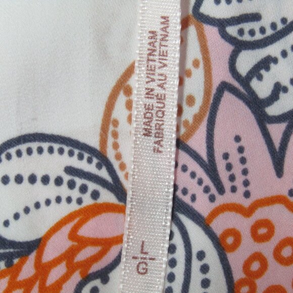 Free People Run Free Tunic Blouse Top Ivory Womens Size L Floral Boho Festival - Picture 10 of 14